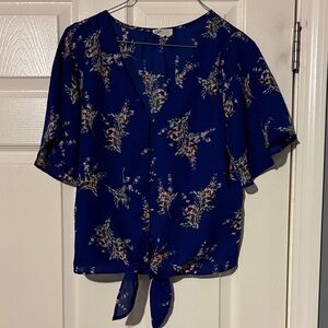 Sienna Sky Navy Floral Blouse